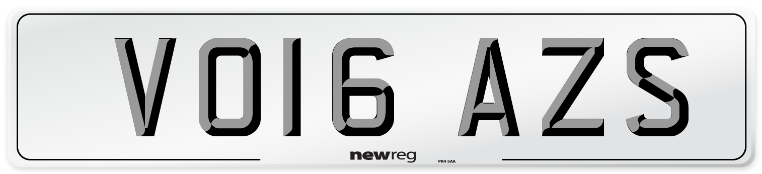 VO16 AZS Number Plate from New Reg